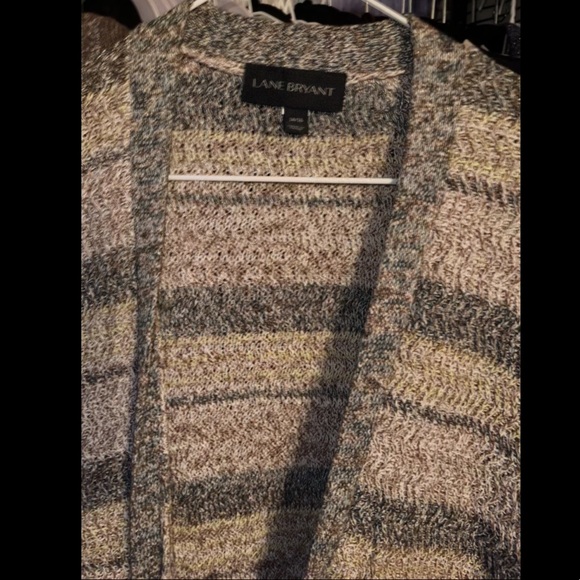 L.B. Long open-front knit cardigan, size 14/16 - Picture 2 of 8